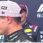 Mourinho Presents Mini Tire Trophy to Verstappen After Pole Position Win